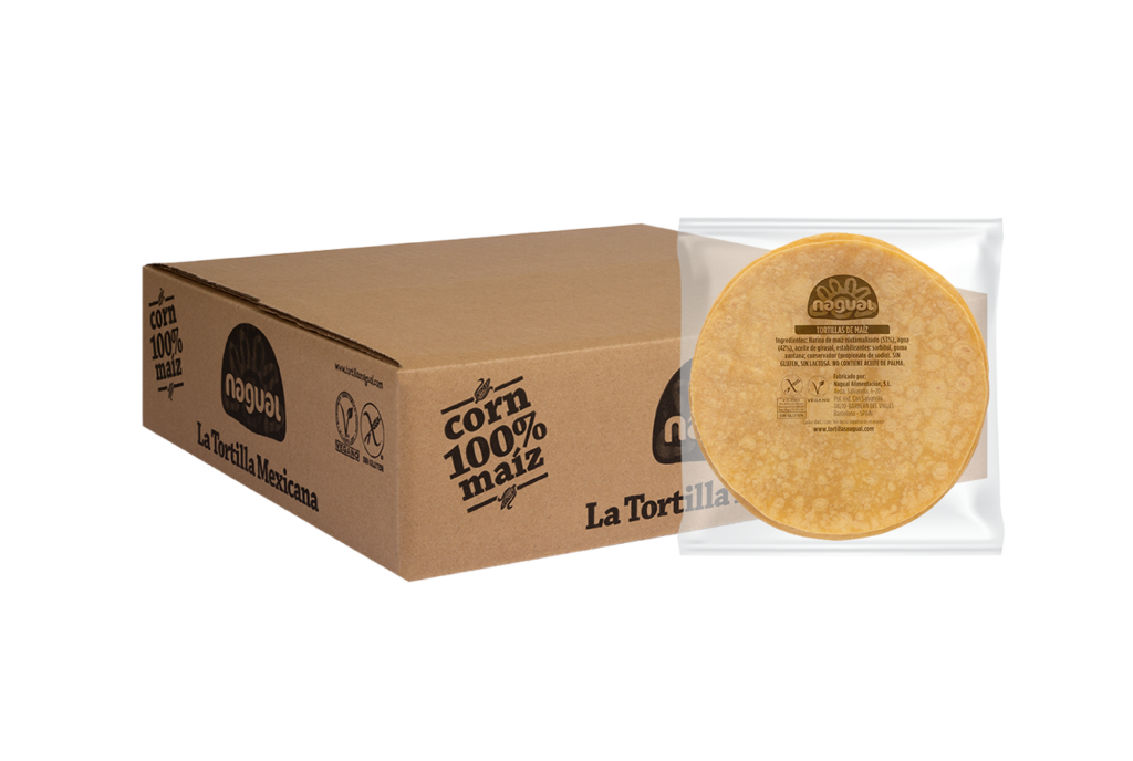 Tortilla de maíz amarillo de 15 cm. (caja de 240 unidades)